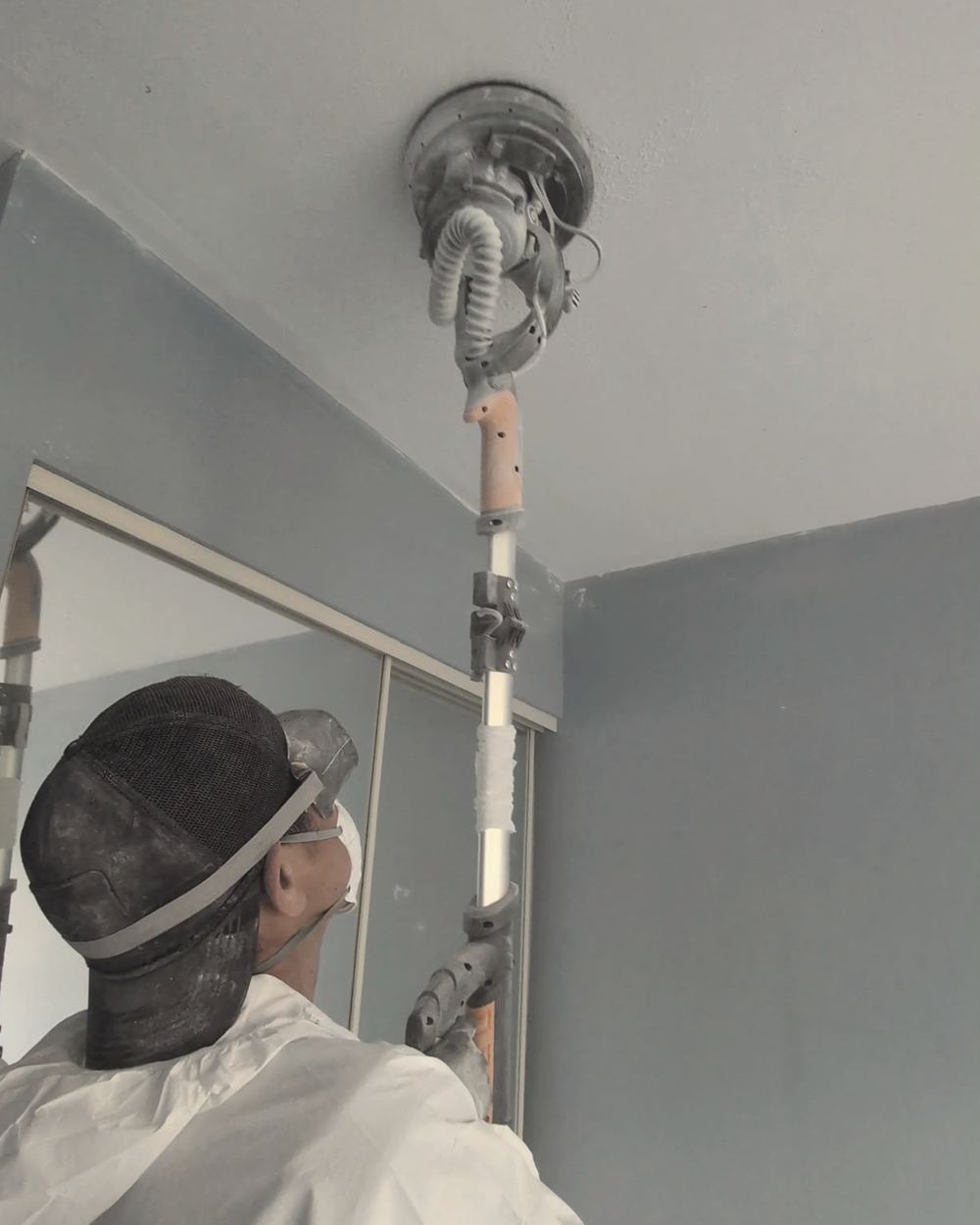 Popcorn ceiling removal in a West Vancouver home